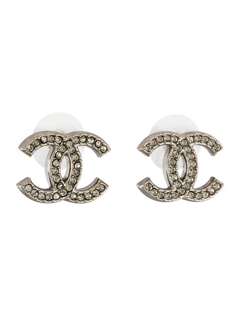 chanel studs earrings fake|Chanel cc earrings price list.